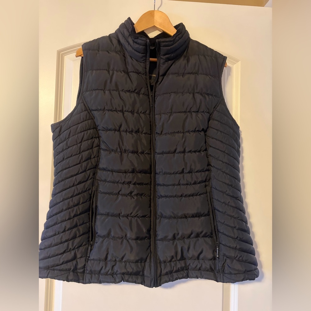 Weatherproof Women's Black Fleece Lined Quilted Vest XL
